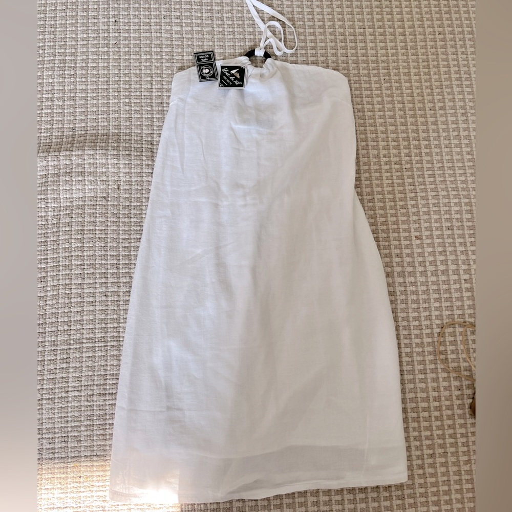 100% Cotton Linen Halter Dress